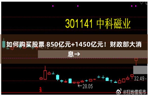 如何购买股票 850亿元+1450亿元！财政部大消息→